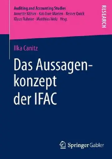 Cover of Das Aussagenkonzept Der Ifac