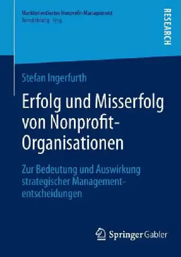 Cover of Erfolg Und Misserfolg Von Nonprofit-Organisationen