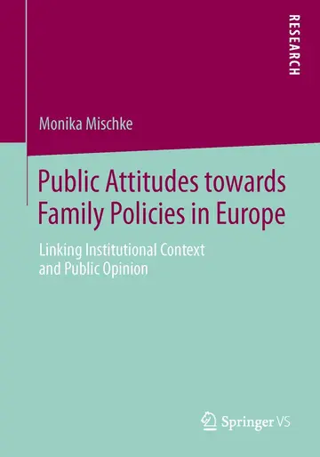 Cover of Public Attitudes toward Family Policies in Europe