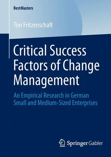 Cover of Critical Success Factors of Change Management
