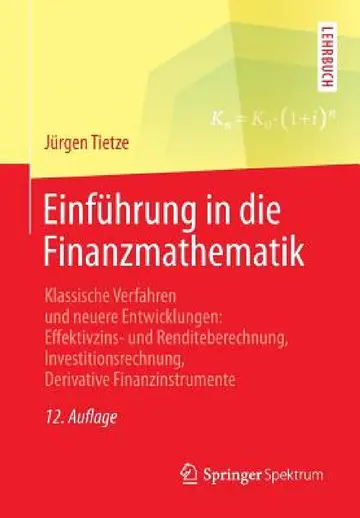 Cover of Einführung in Die Finanzmathematik