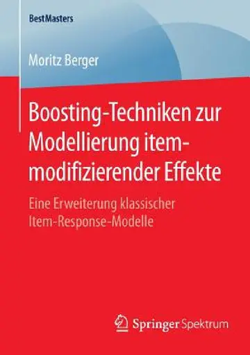 Cover of Boosting-Techniken Zur Modellierung Itemmodifizierender Effekte