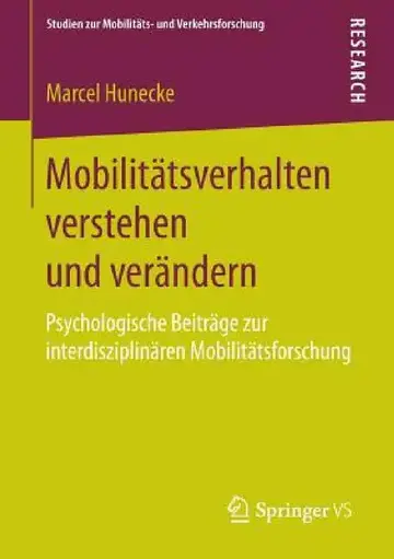 Cover of Mobilitätsverhalten Verstehen Und Verändern