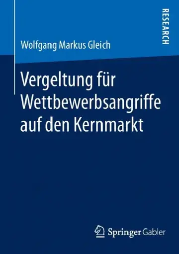 Cover of Vergeltung Für Wettbewerbsangriffe Auf Den Kernmarkt