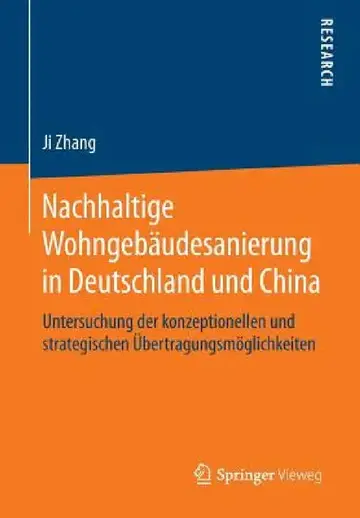 Cover of Nachhaltige Wohngebäudesanierung in Deutschland Und China