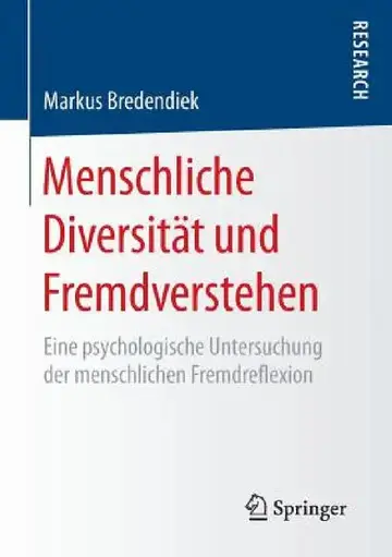 Cover of Menschliche Diversität Und Fremdverstehen