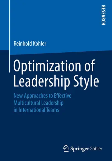 Cover of Optimization of Leadership Style
