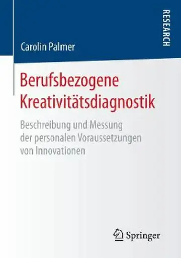 Cover of Berufsbezogene Kreativitätsdiagnostik