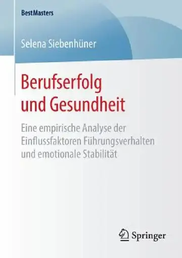 Cover of Berufserfolg Und Gesundheit
