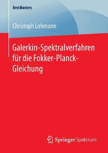 Cover of Galerkin-Spektralverfahren Für Die Fokker-Planck-Gleichung