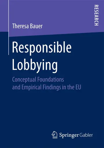 Cover of Responsible Lobbying