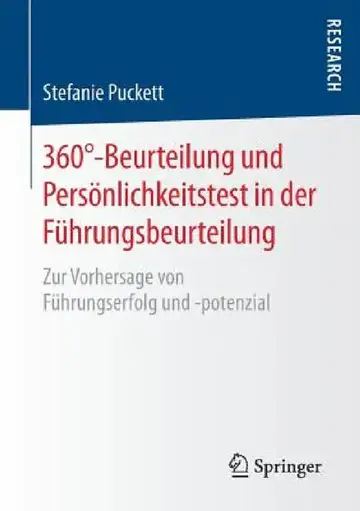 Cover of 360°-Beurteilung Und Persönlichkeitstest in Der Führungsbeurteilung