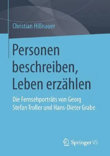 Cover of Personen Beschreiben, Leben Erzählen