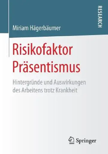 Cover of Risikofaktor Präsentismus