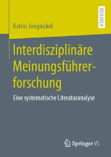 Cover of Interdisziplinäre Meinungsführerforschung