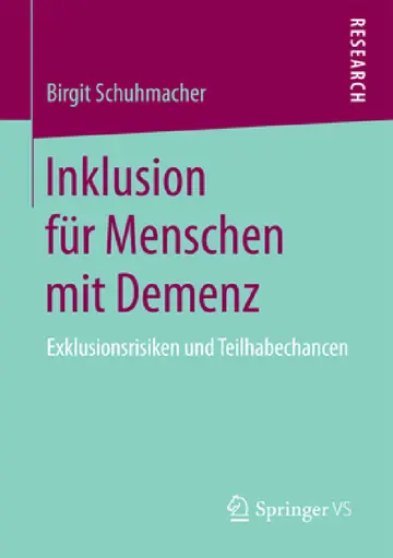 Cover of Inklusion Für Menschen Mit Demenz