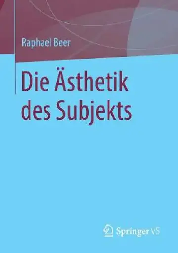 Cover of Die Ästhetik Des Subjekts