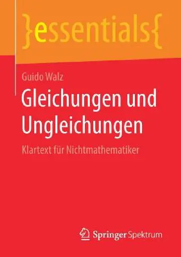 Cover of Gleichungen Und Ungleichungen