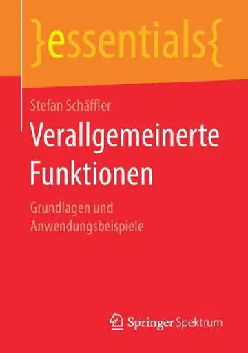Cover of Verallgemeinerte Funktionen