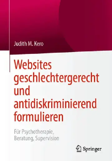 Cover of Websites Geschlechtergerecht Und Antidiskriminierend Formulieren