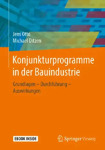 Cover of Konjunkturprogramme in Der Bauindustrie