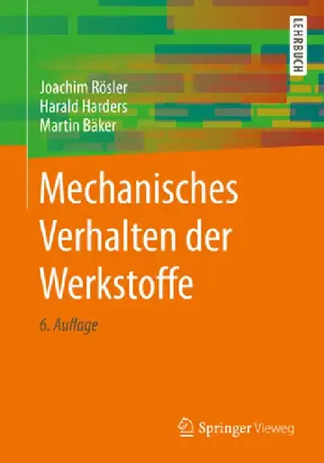 Cover of Mechanisches Verhalten Der Werkstoffe