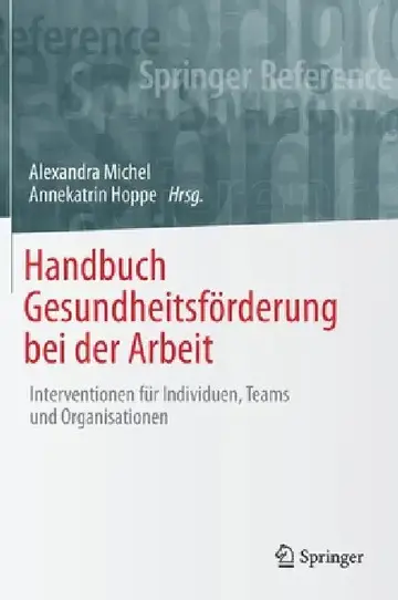 Cover of Handbuch Gesundheitsförderung Bei Der Arbeit
