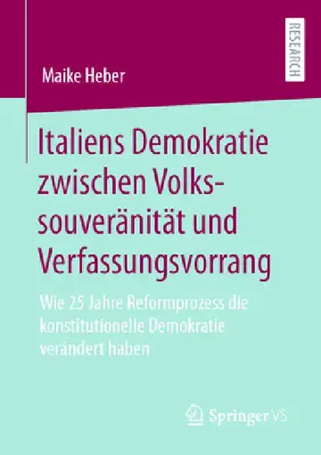 Cover of Italiens Demokratie Zwischen Volkssouveränität Und Verfassungsvorrang