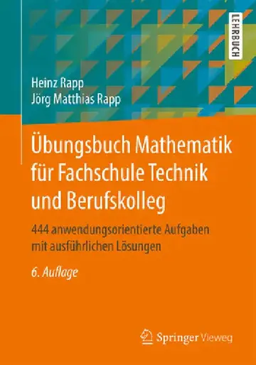 Cover of Übungsbuch Mathematik Für Fachschule Technik Und Berufskolleg