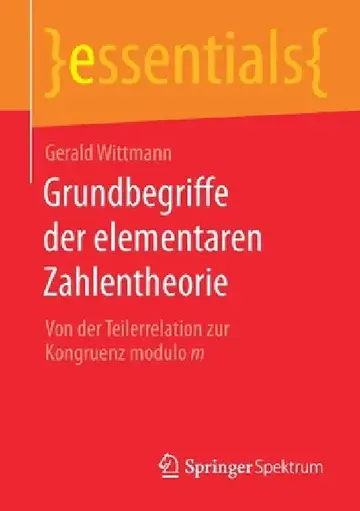 Cover of Grundbegriffe Der Elementaren Zahlentheorie
