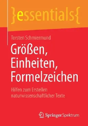 Cover of Größen, Einheiten, Formelzeichen