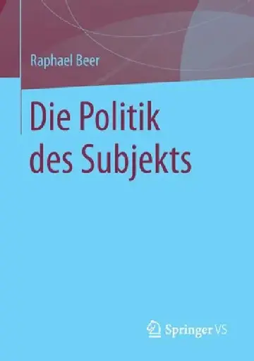 Cover of Die Politik Des Subjekts