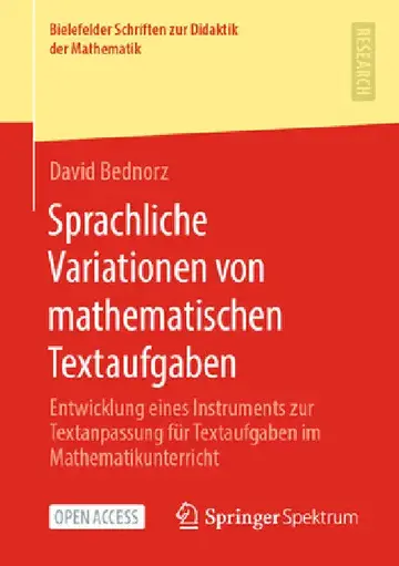Cover of Sprachliche Variationen Von Mathematischen Textaufgaben