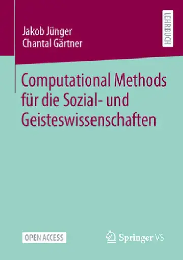 Cover of Computational Methods Für Die Sozial- Und Geisteswissenschaften
