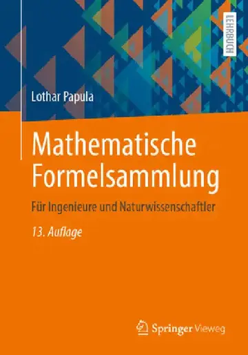 Cover of Mathematische Formelsammlung