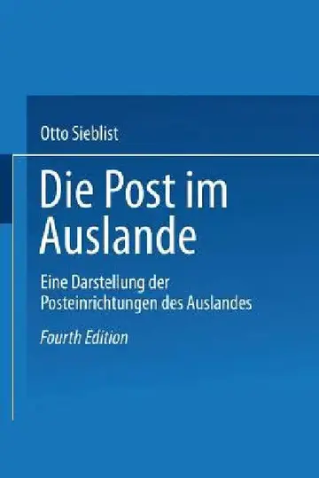Cover of Die Post Im Auslande