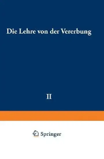 Cover of Die Lehre Von Der Vererbung