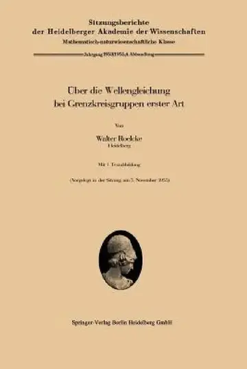 Cover of Über Die Wellengleichung Bei Grenzkreisgruppen Erster Art