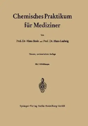 Cover of Chemisches Praktikum Für Mediziner