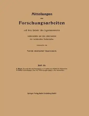 Cover of Mittteilungen Über Forschungsarbeiten Auf Dem Gebiete Des Ingenieurwesens