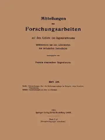 Cover of Mitteilungen Über Forschungsarbeiten Auf Dem Gebiete Des Ingenieurwesens