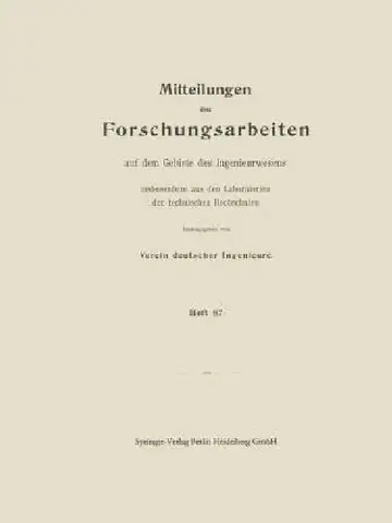 Cover of Mitttelungen Über Forschungsarbeiten Auf Dem Gebiete Des Ingenieurwesens