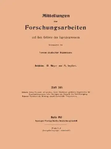 Cover of Mitteilungen Über Forschungsarbeiten Auf Dem Gebiete Des Ingenieurwesens