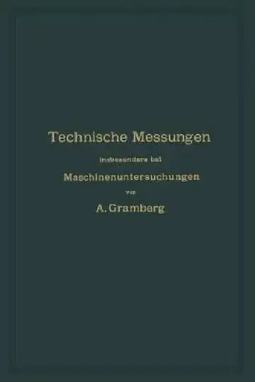 Cover of Technische Messungen Insbesondere Bei Maschinenuntersuchungen