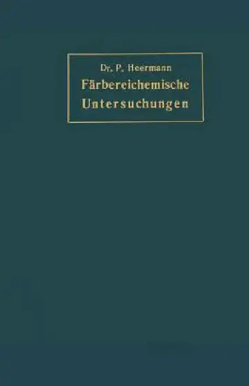 Cover of Färbereichemische Untersuchungen