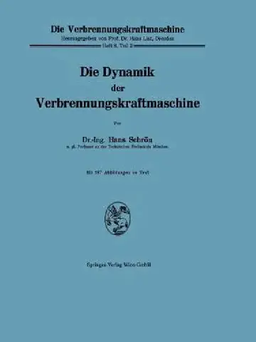 Cover of Die Dynamik Der Verbrennungskraftmaschine
