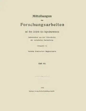 Cover of Mitteilungen Über Forschungsarbeiten Auf Dem Gebiete Des Ingenieurwesens