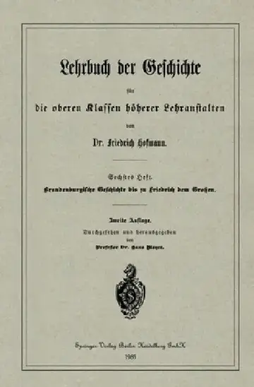 Cover of Brandenburgische Geschichte bis zu Friedrich dem Großen