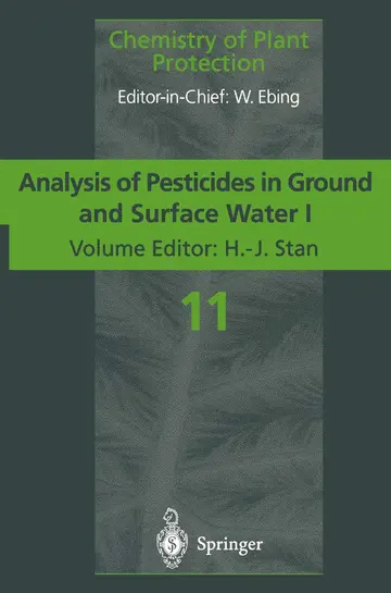 Cover of Analysis of Pesticides in Ground and Surface Water I