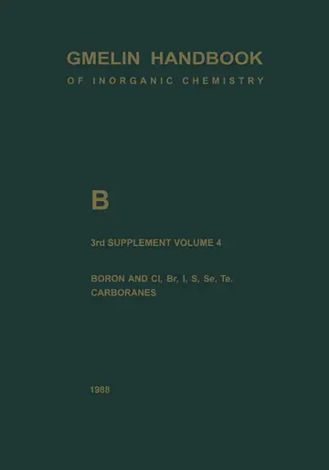 Cover of B Boron Compounds